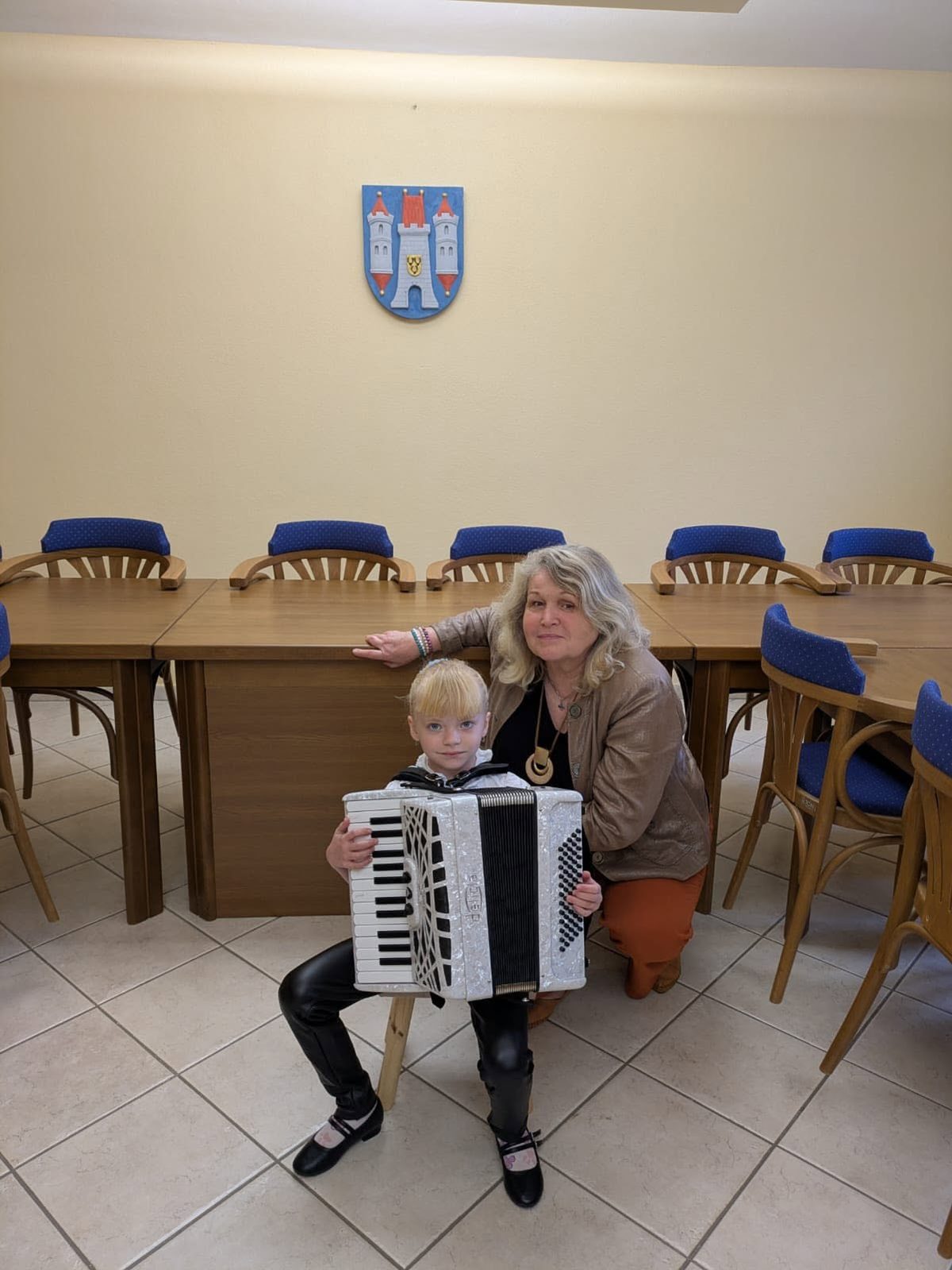 Vystoupení s akordeonem na radnici